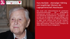 Hans Maršálek - ehemaliger Häftling und langjähriger Obmann der Lagergemeinschaft Mauthausen