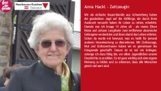 Anna Hackl - Zeitzeugin