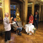 Willi Mernyi und Christa Bauer im Gespräch, Verleihung des Elfriede-Grünberg-Preises © Rudi Spitzer
