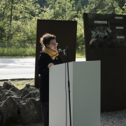 Autorin und Journalistin Anna Goldenberg während ihrer Rede