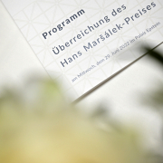 Programm Hans Maršálek-Preis 2022 © Parlamentsdirektion / Johannes Zinner