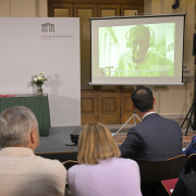 Videobotschaft von KZ-Überlebenden Daniel Chanoch, Hans Maršálek-Preis 2022 © Parlamentsdirektion / Johannes Zinner