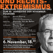 Kundgebung gegen Rassismus und Rechtsextremismus am 6. November in Wels