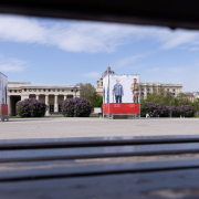 Fernaufnahme der Gedenkaktion am Wiener Heldenplatz © MKÖ / Sebastian Philipp