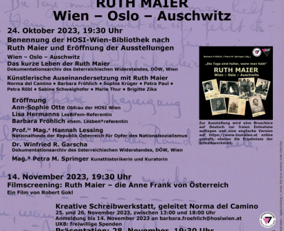 "Die Tage sind heller, wenn man liebt" RUTH MAIER Wien - Oslo -Auschwitz